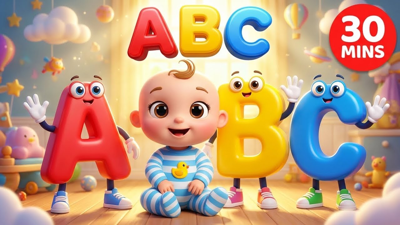 ABC Song 30 Minutes | A to Z Alphabet Learning for Kids & Toddlers | Preschool ABC Video