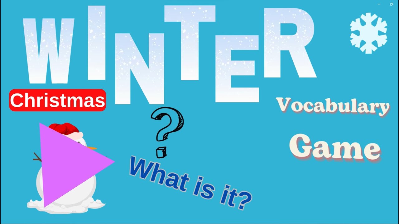 Winter Game| Christmas | Guess| What is it? Learn English for kids