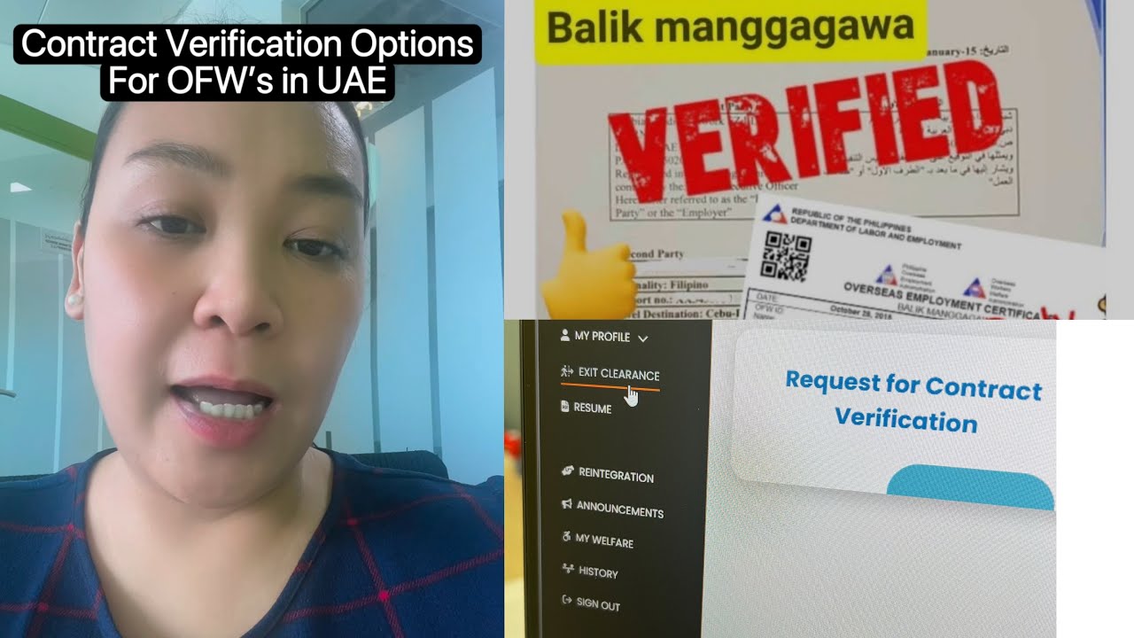 Contract Verification Options | For OFW&rsquo;s in the UAE