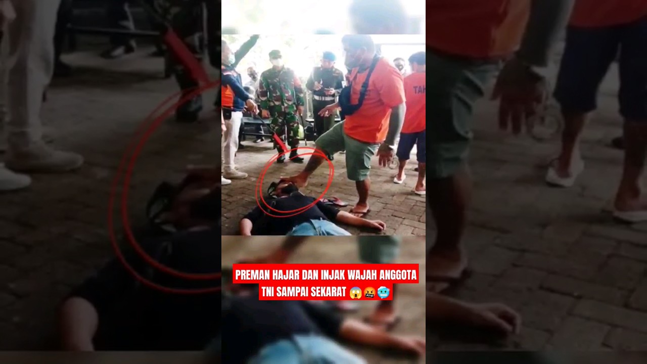 TAMPANG PREMAN YANG HAJAR DAN INJAK WAJAH PRAJURIT TNI SAMAPI SEKARAT #tniindonesia #tni #tniad