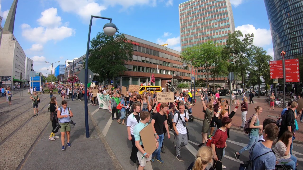 Kompletter Demozug Fridays for Future Dortmund 2.8.19