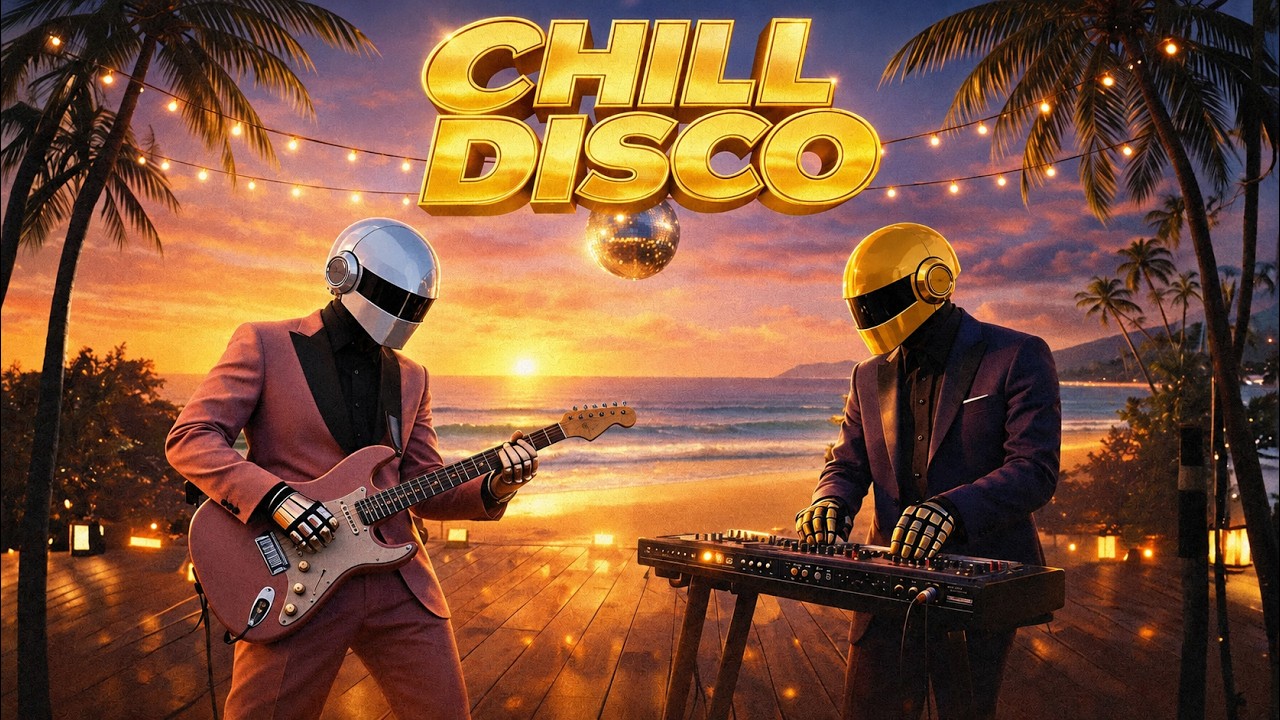🎧 Daft Punk Inspired Chill Disco – Sunset Beach Groove Session 🌅🌴