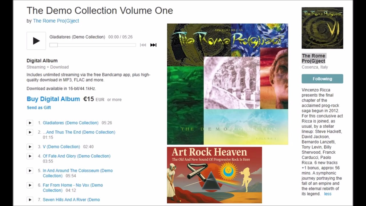 The Rome Pro(G)ject(Italy)-The Demo Collection Volume One(2026)-Far From Home-No Vox, Symphonic prog