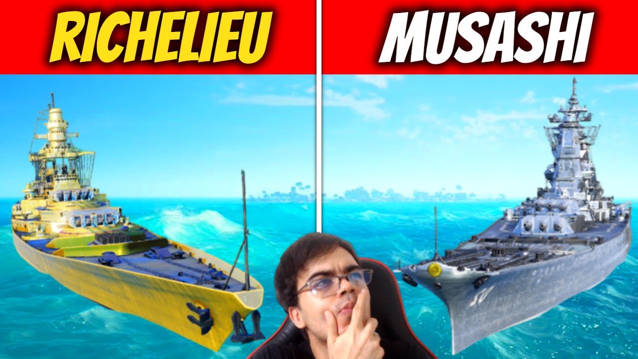 FS Richelieu VS JS Musashi - Which Is The Best Battleship In Modern Warships