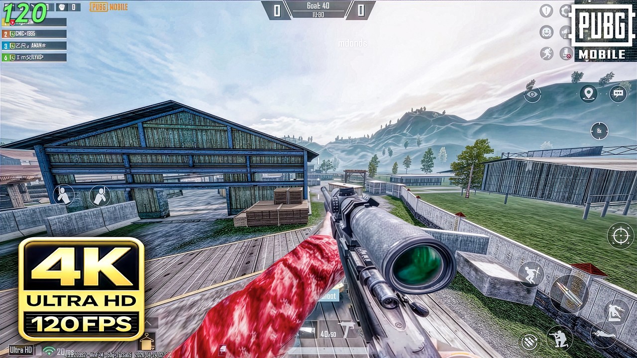 REAL 4K 3840x2160 PUBG MOBILE 😳 | FULL iPad View + 120FPS MAX Graphics | i7 4th + GTX 1070