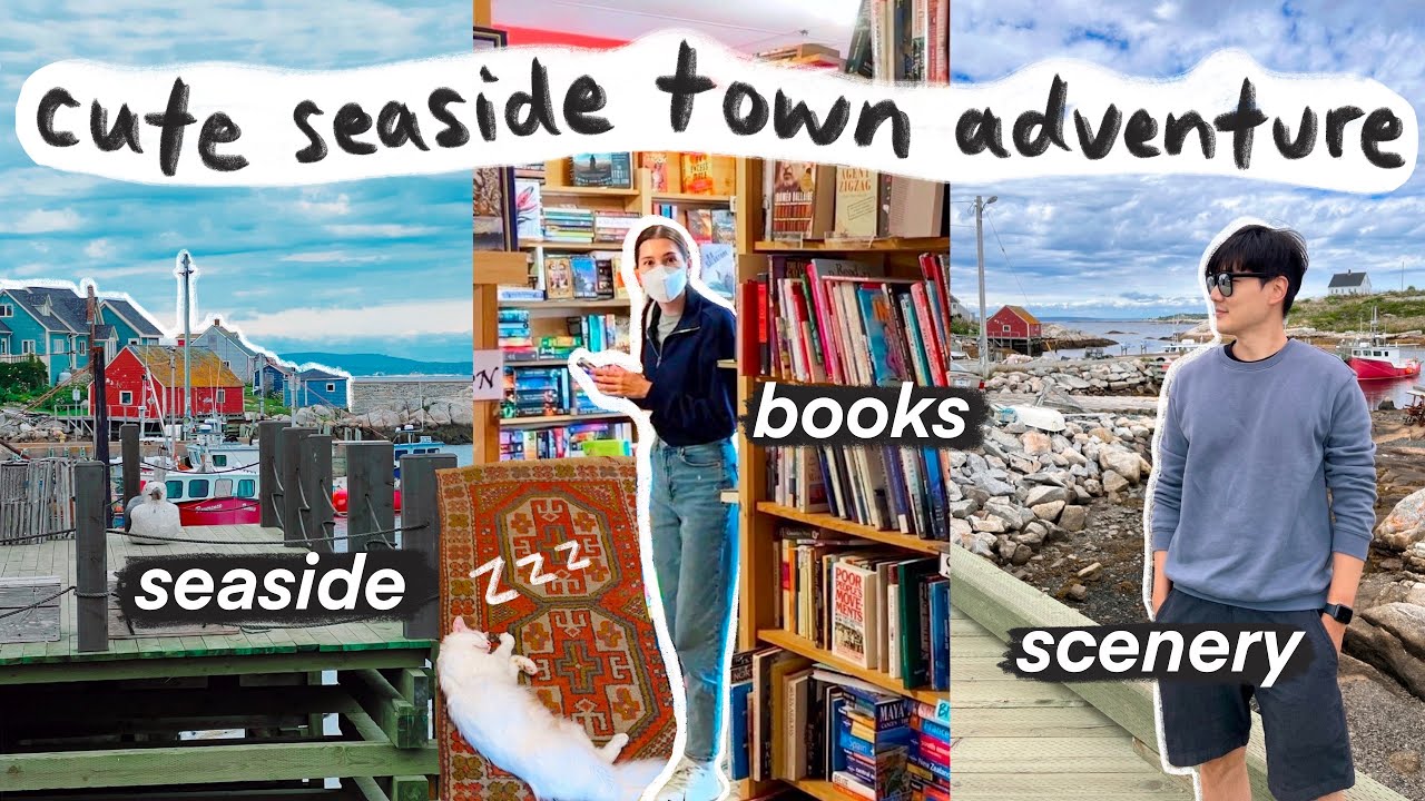 Peggy's Cove in Nova Scotia 🌊 Beautiful Scenery, Local food, bookstore w/ cats 🐈 Korea to Canada🇰🇷🇨🇦