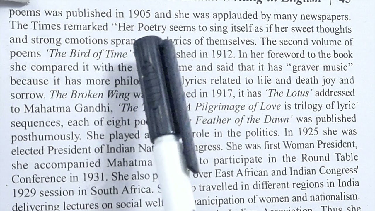 Biography of Sarojini Naidu, (Life and Works)