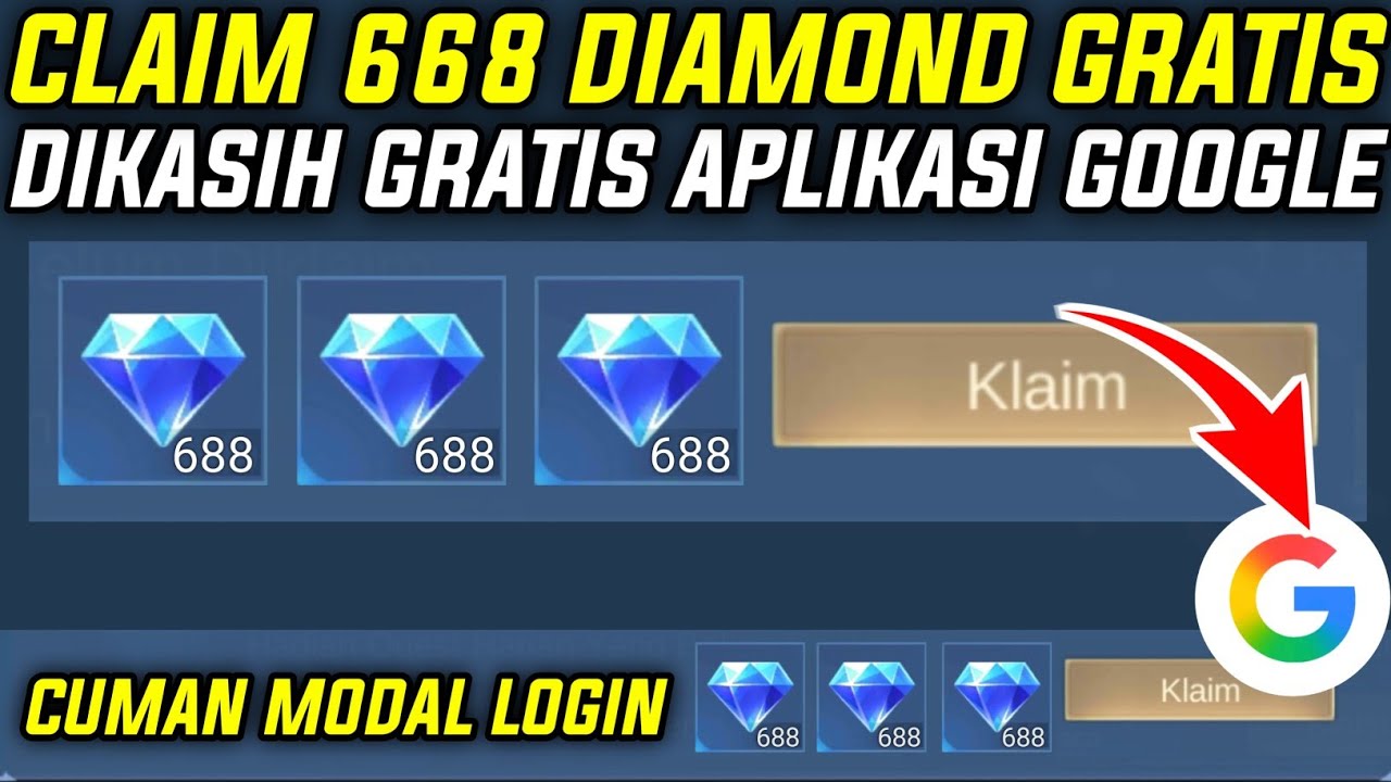 CLAIM 668 DIAMOND GRATIS DARI GOOGLE - CARA MENDAPATKAN DIAMOND MLBB GRATIS MENGGUNAKAN APK GOOGLE