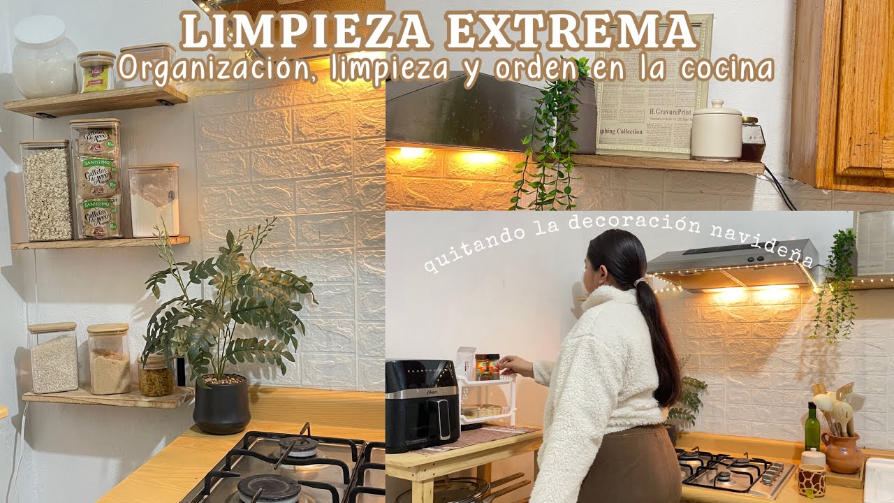 LIMPIEZA PROFUNDA EN MI COCINA ✅ QUITANDO LA DECORACIÓN Y ORGANIZANDO! 