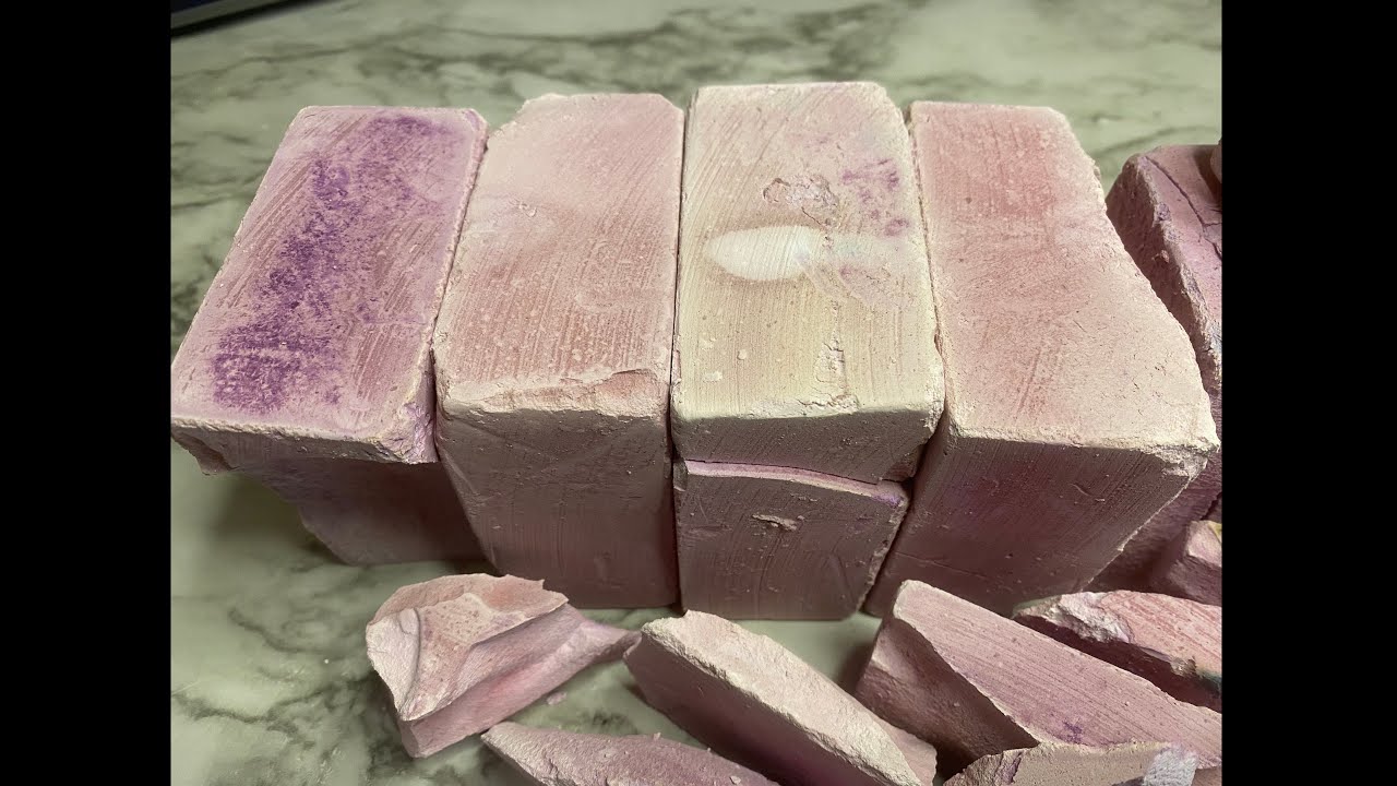 Soft & Fluffy Lavender Dyed Gym Chalk Blocks | ASMR | Oddly Satisfying | Anxiety & Stress Relief