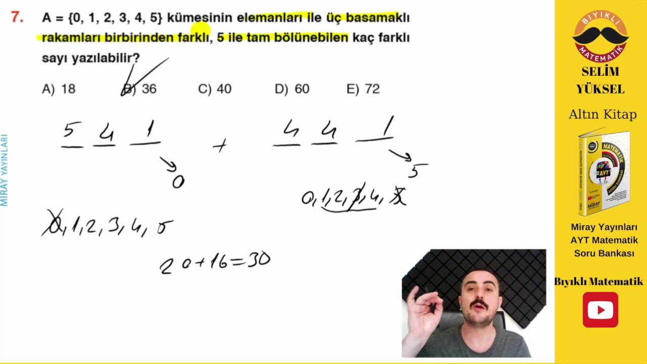 Permütasyon 3 (Miray Yayınları AYT Soru Bankası Çözümleri)