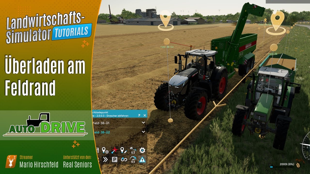LS22 Tutorials: 🚜 Auto Drive - Überladen am Feldrand - AutoDrive für Fortgeschrittene