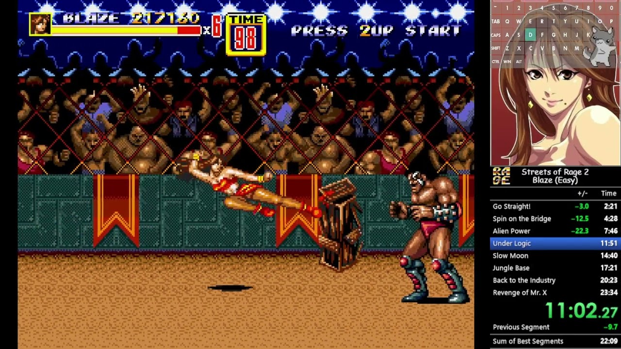 Streets of Rage 2. Easy. Blaze. Casual Speedrun 23:25 | PB (29.12.25)