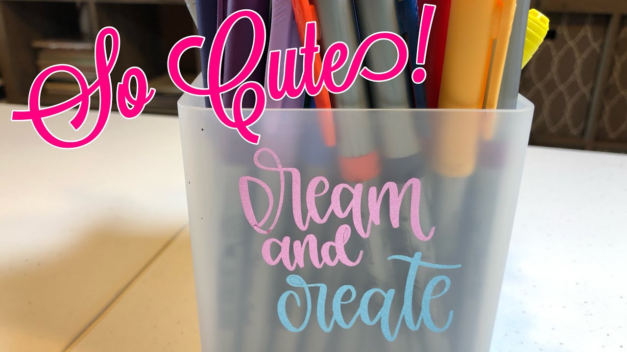 How To Embellish A Plastic Container With Vinyl Using Your Cricut For Beginners
