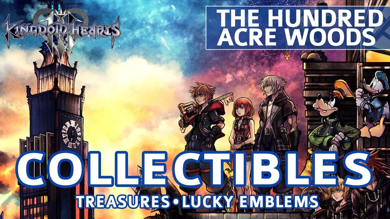 Kingdom Hearts 3 - Hundred Acre Wood All Collectible Locations (Lucky Emblems & Treasures)