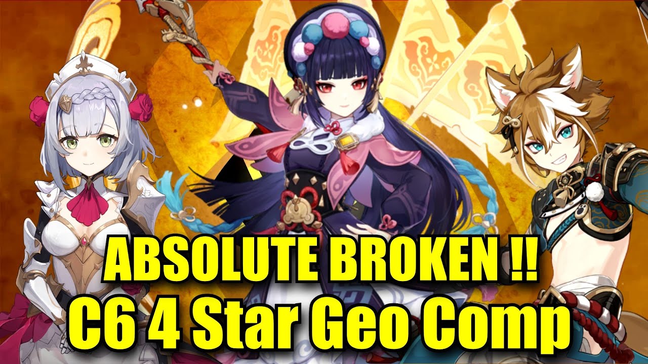 C6 Yun Jin C6 Noelle C6 Gorou - ABSOLUTE BROKEN 4 Star Geo Comp Showcase !!