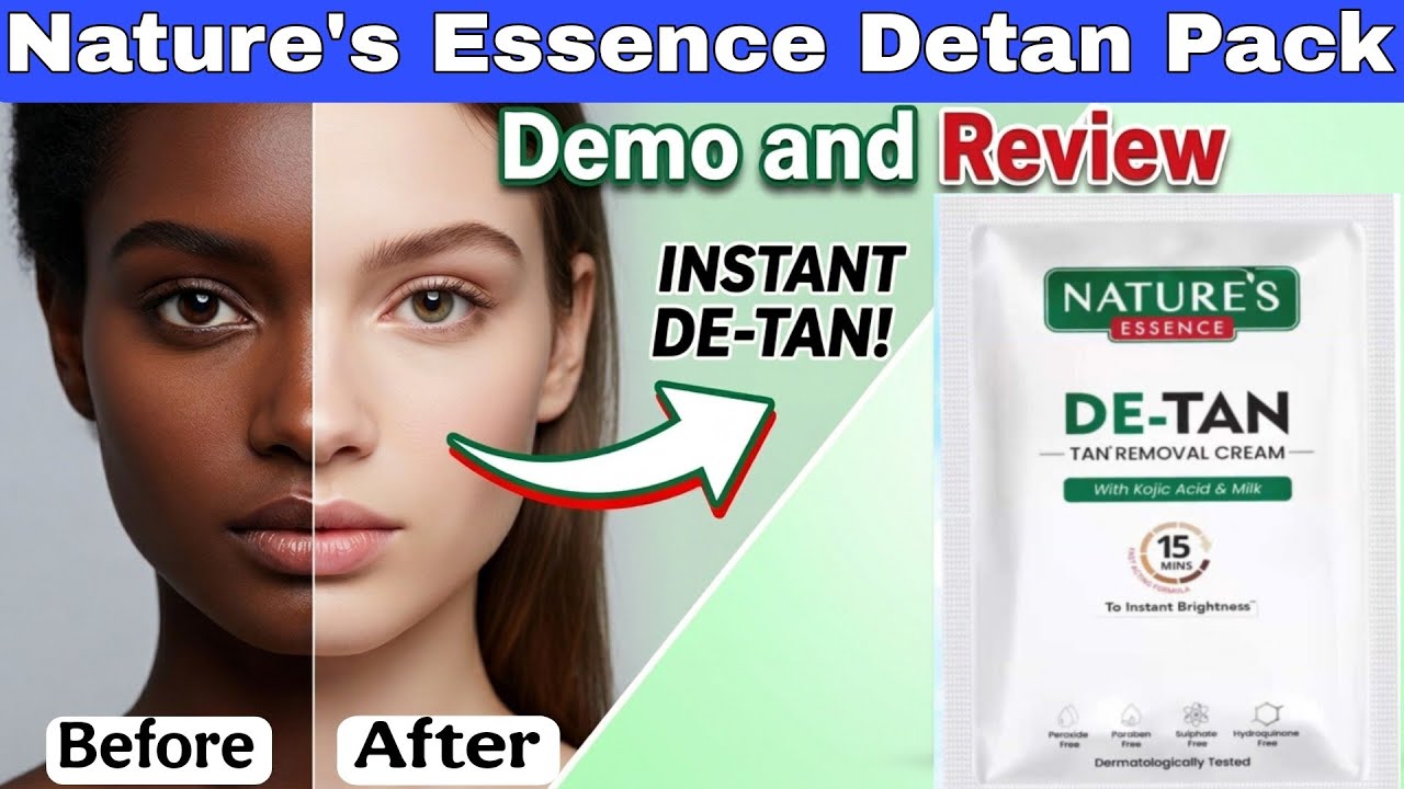 Nature's Essence Detan Pack review demo | How to remove SunTan? Best Tan removal pack #detan #suntan