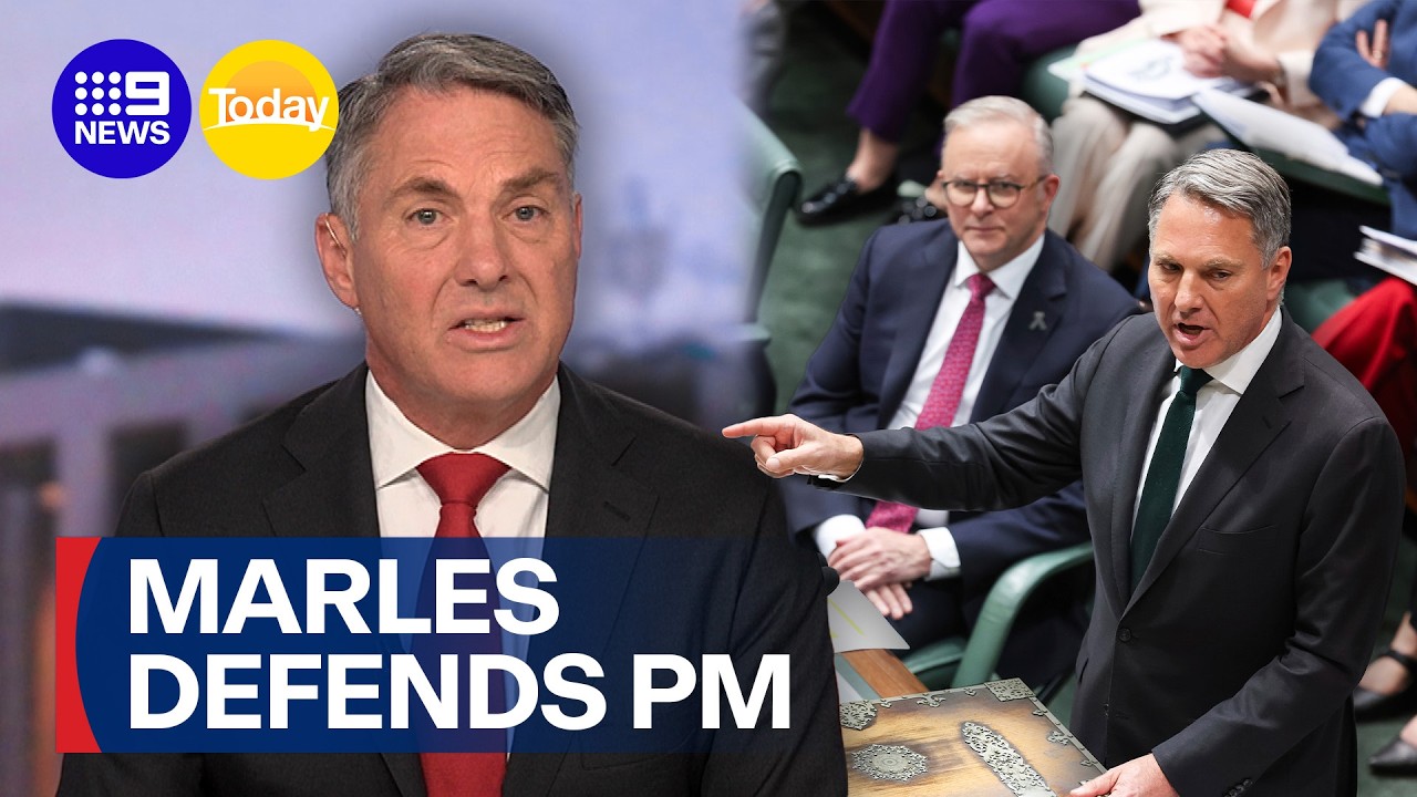 Richard Marles calls for calm following Albanese address | 9 News Australia