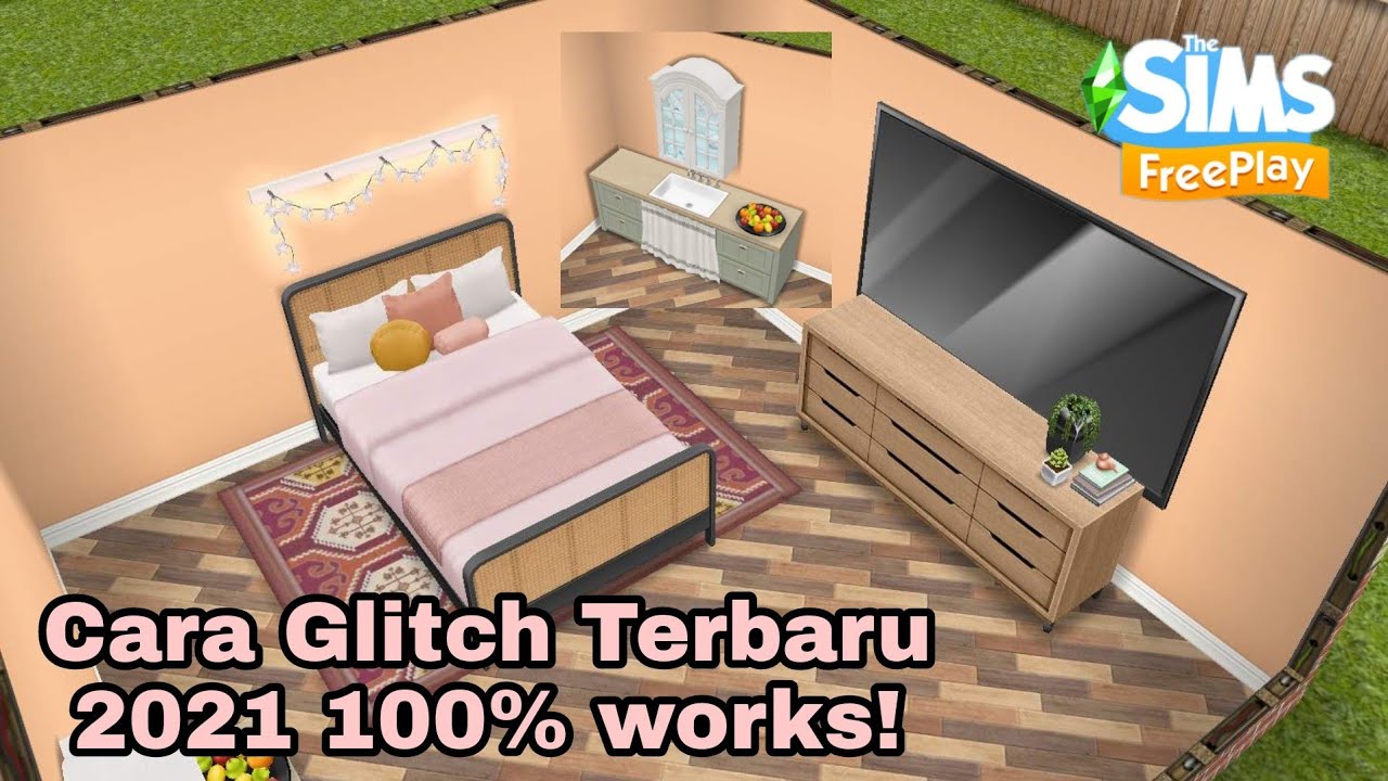 WALL GLITCH TERBARU 2021 100% WORKS | tanpa ruangan tambahan || THE SIMS FREE PLAY
