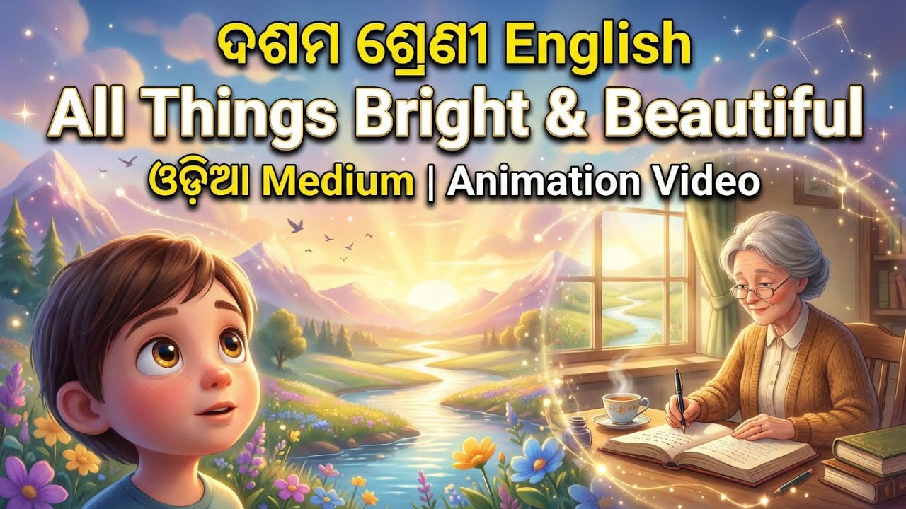 All Things Bright and Beautiful Poem Explanation | 10th Class English ଓଡ଼ିଆ Medium | ଓଡ଼ିଆ Animation