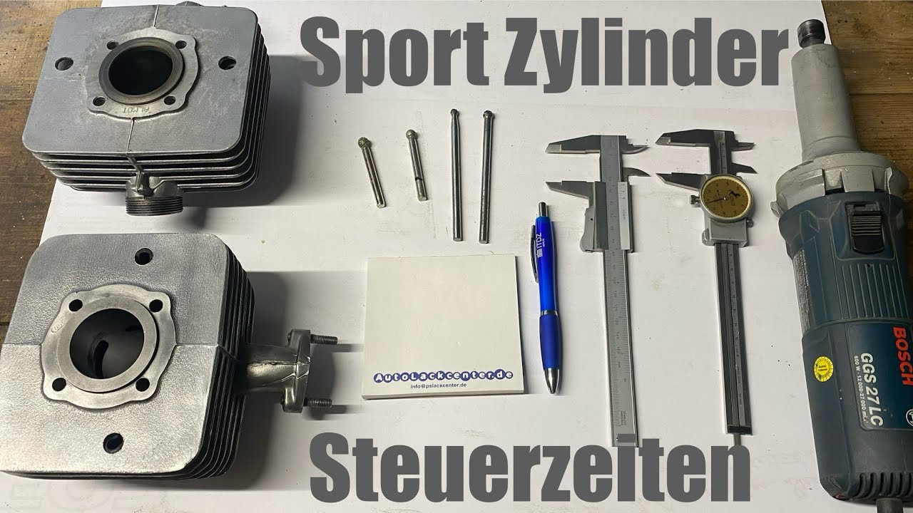 Simson Sport Zylinder einfach selbst fräsen so Auslass Steuerzeiten bearbeiten und verbessern
