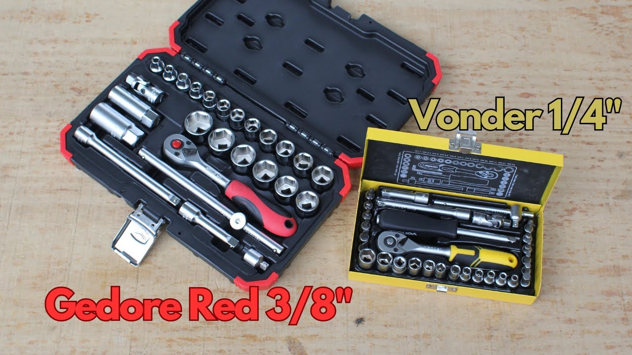 COMPARANDO JOGO DE SOQUETES GEDORE RED 3/8