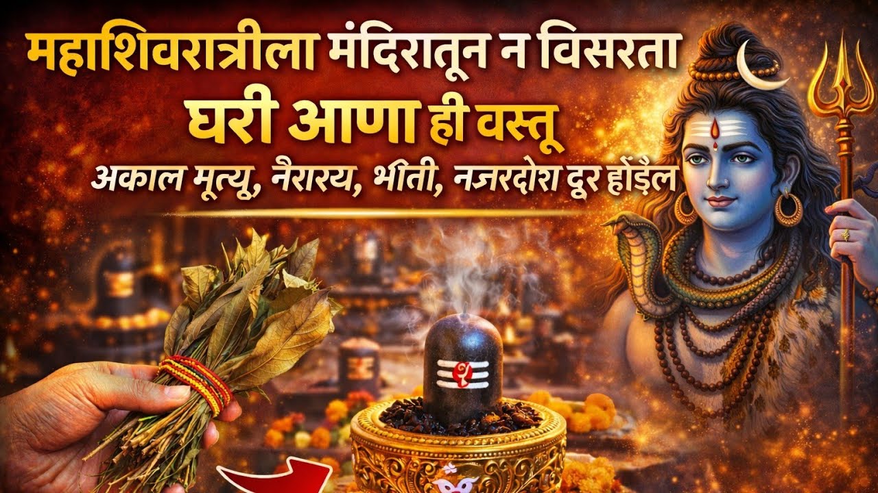 महाशिवरात्री 2026 | मंदिरातून 'या' 3 वस्तू घरी आणल्यास संकट दूर होते | शिवकृपा आणि धनयोग 🕉️ #viral 