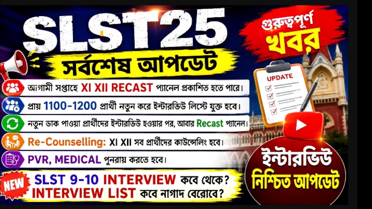 Slst update// Slst obc 7%// Slst verification// slst 11-12 counselling//Slst 9 10 interview//wbslst
