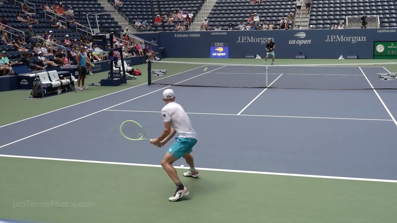 Rublev v Fokina, 2022 US Open practice, 4K