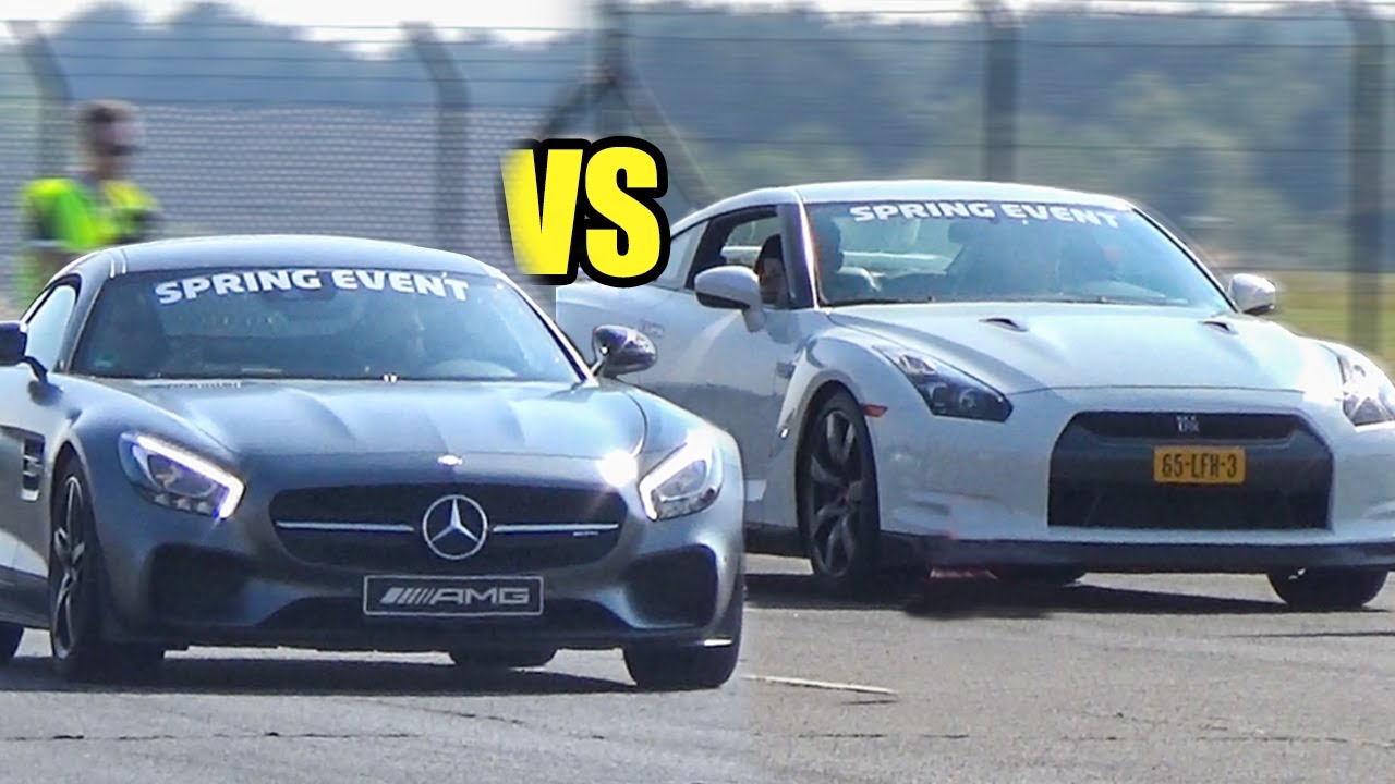 Mercedes AMG GTS vs Nissan GTR R35 - DRAG RACE!