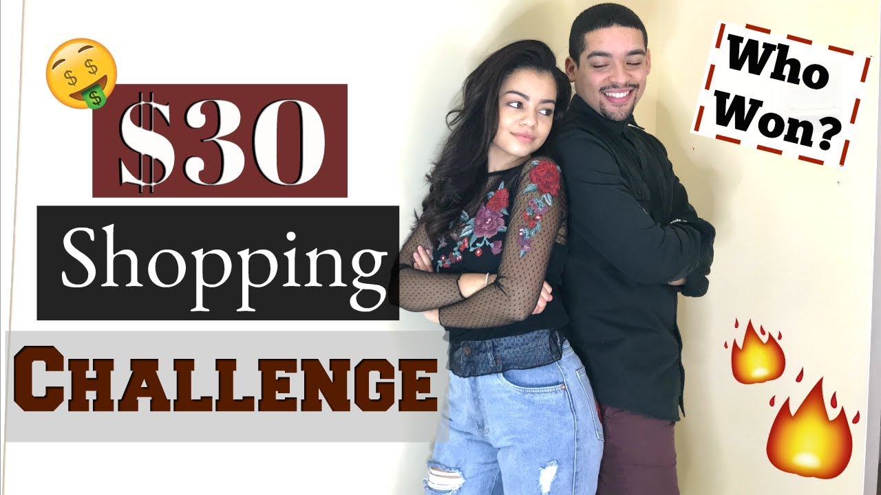 $30 DOLLAR SHOPPING CHALLENGE WITH BOYFRIEND!!