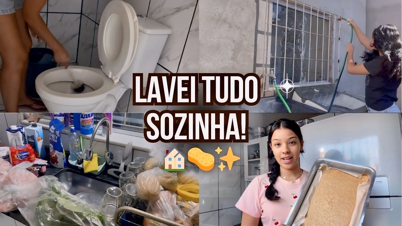 Meu Dia de Faxina REAL! Cozinha, Banheiro e Terreiro 💪
