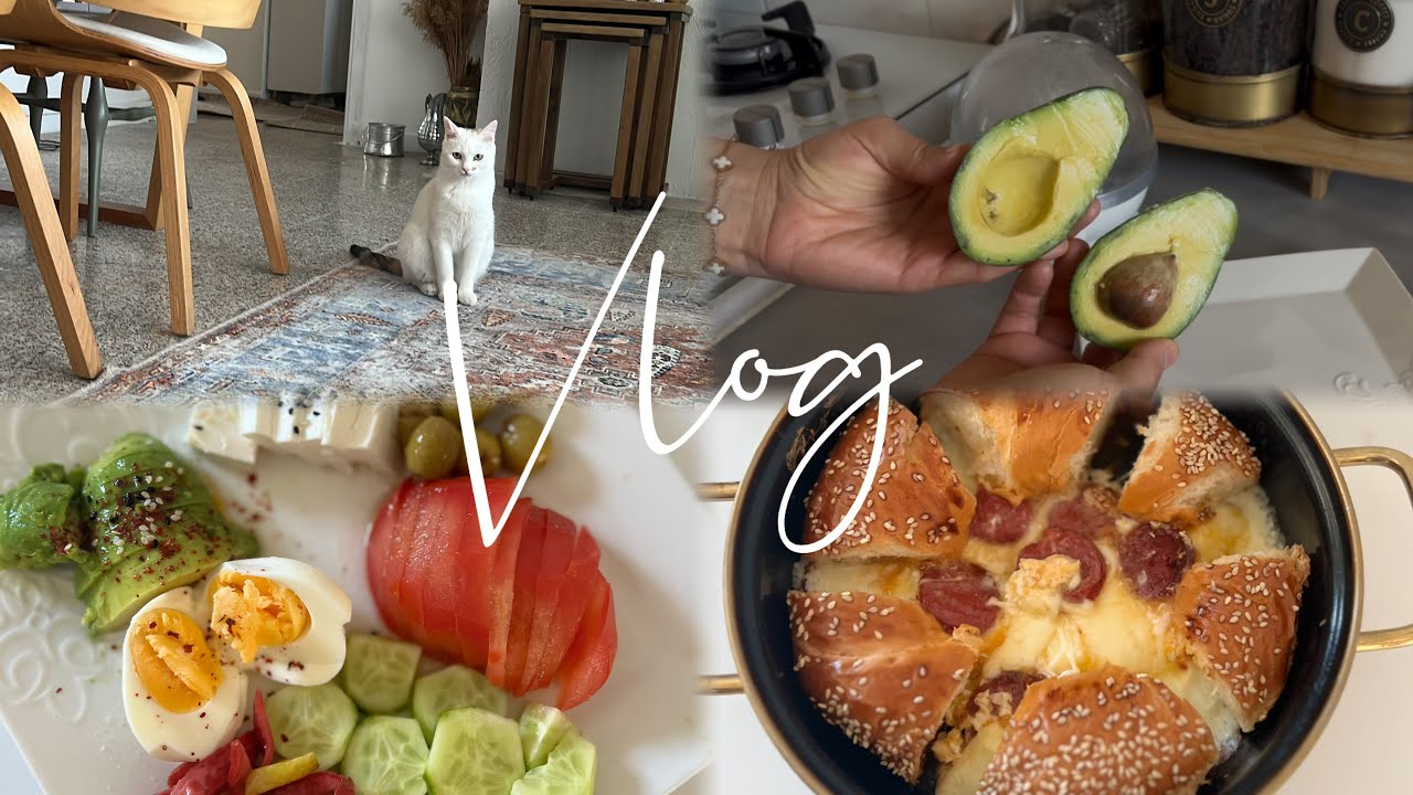 Sessiz Vlog 🕯️Tek tavada sucuklu A&ccedil;ma tarifi🥯,Avakadolu fit tabak 🥑 Y&uuml;r&uuml;y&uuml;ş Rutinim 🚶🏻&zwj;♀️