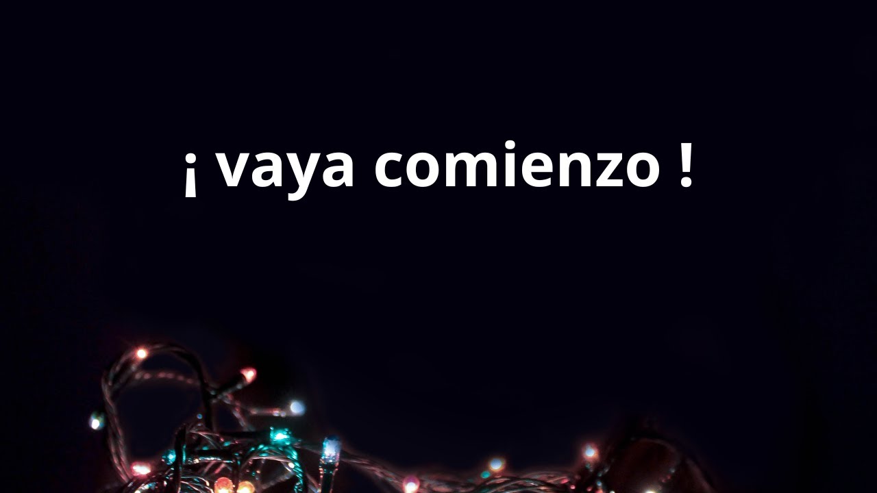 ¡vaya comienzo!