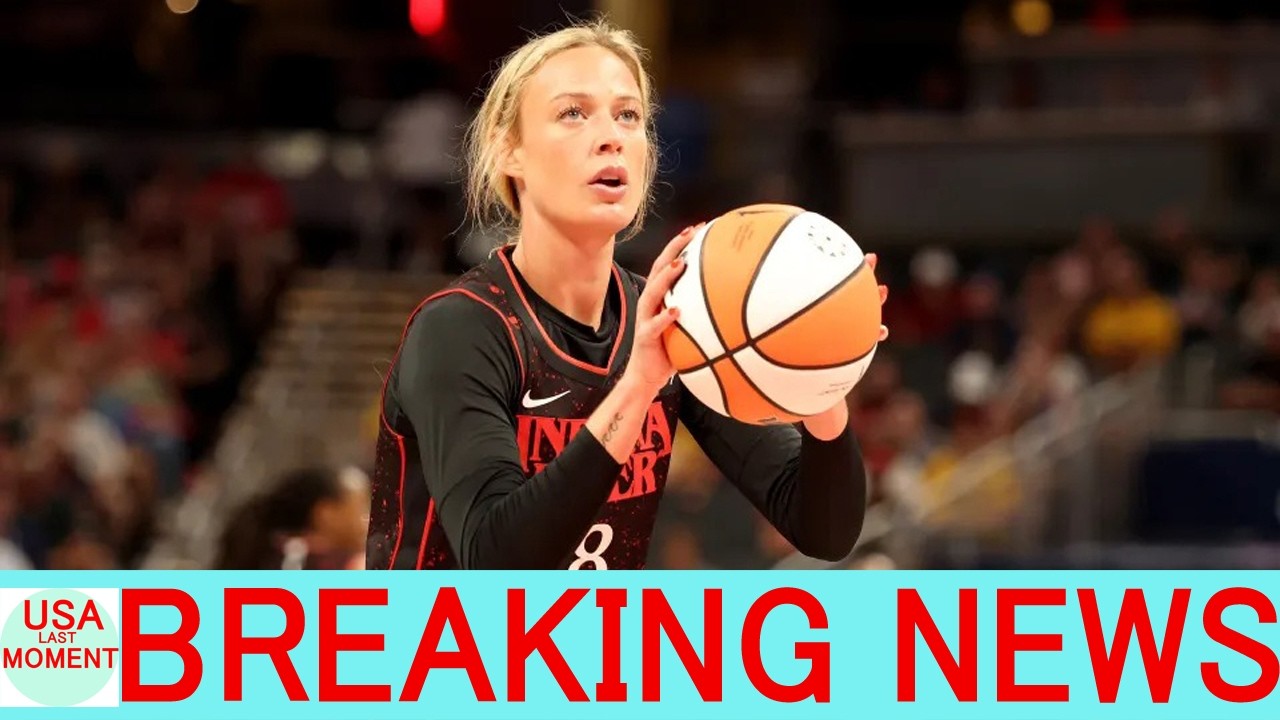 Sophie Cunningham supporters rally outside Liberty-Fever game with 'Save Women's Sports' signs
