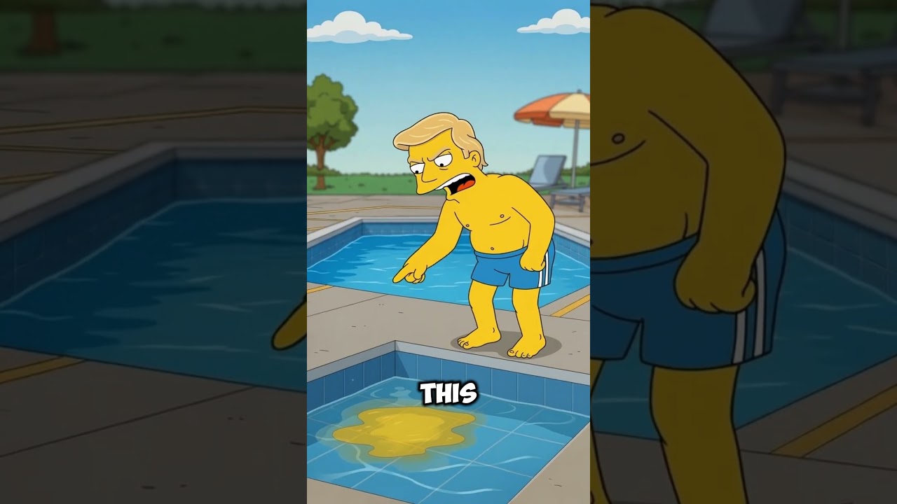 Barney Blames Bart for the Pool Disaster 😂🏊&zwj;♂️  #thesimpsons #simpsons
