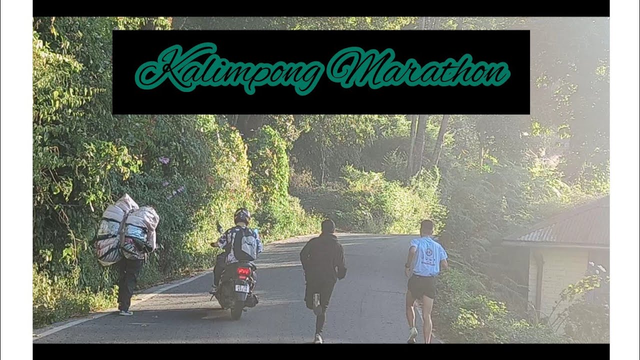 marathon from town hall to link road and back to Kalimpong( 42 km )