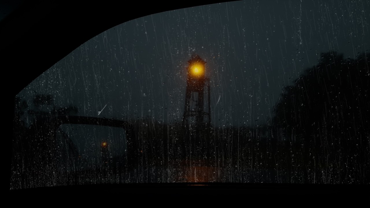 Rain on Car Window in a Dark Night 🌧️ | Deep Sleep Ambience to Stop Overthinking