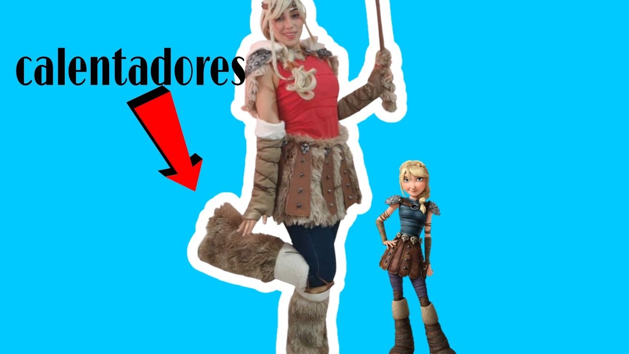 DIY tutorial Calentadores de Astrid Hofferson, calentadores de peluche vikingos.