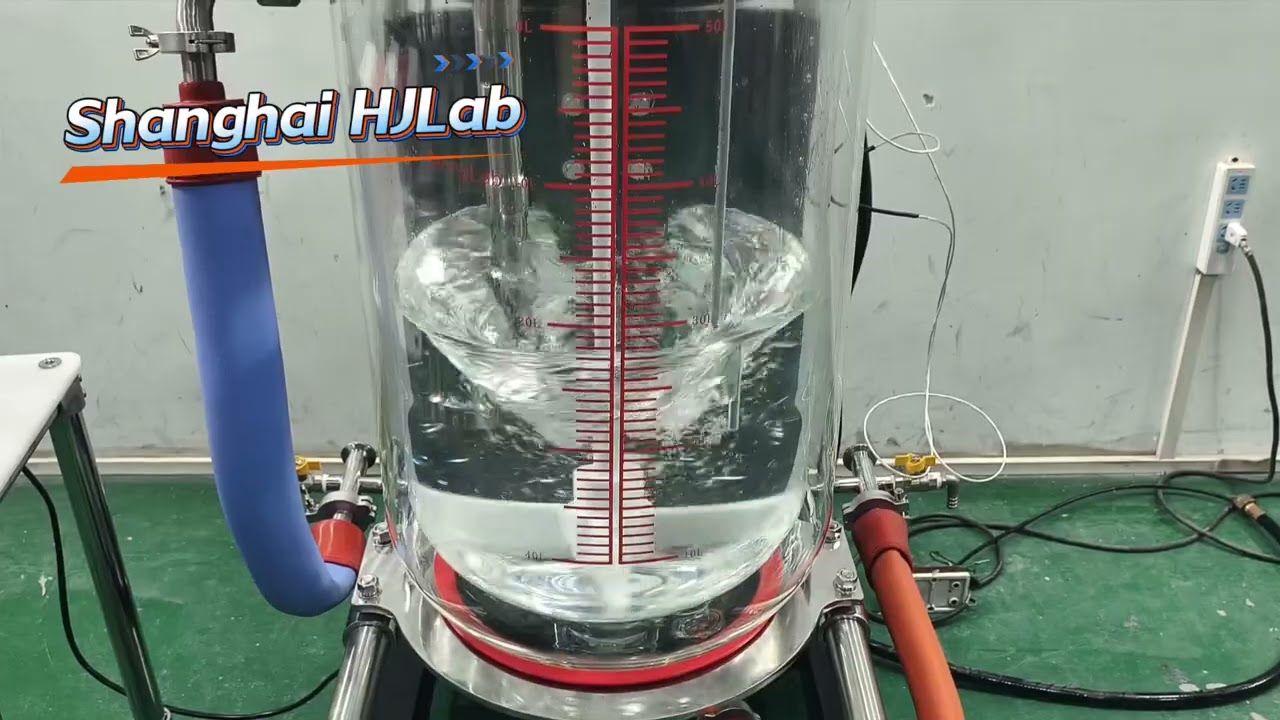5L～50L Glass Reactor with lifting and rotation & Ultrasonic 