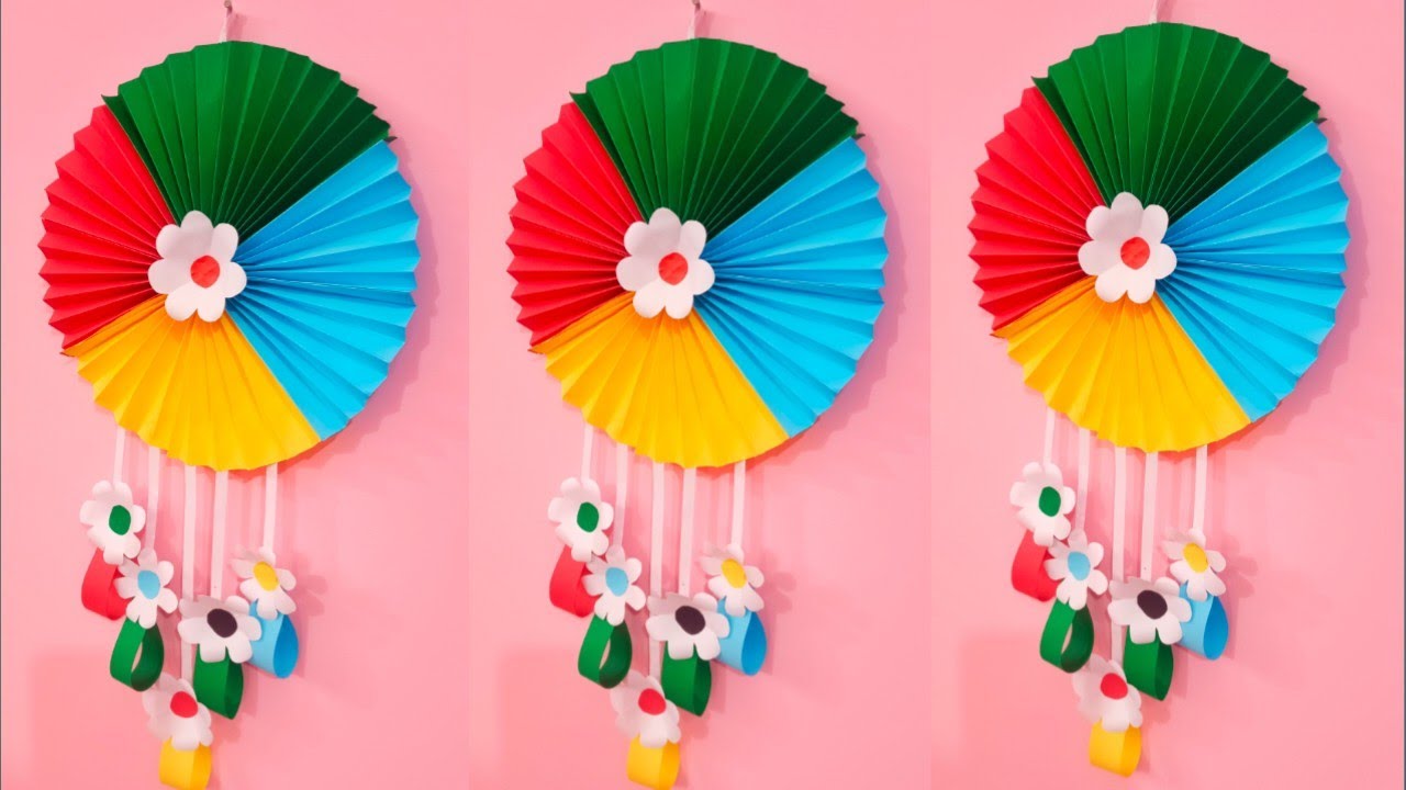 Viral wall hanging ideas//easy & Quick Wall hanging//wall hanging//wall hanging with paper flower