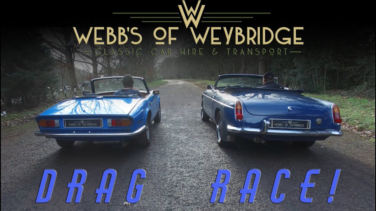 MG B vs Triumph Spitfire 1500 - Classic Car Drag Race 7