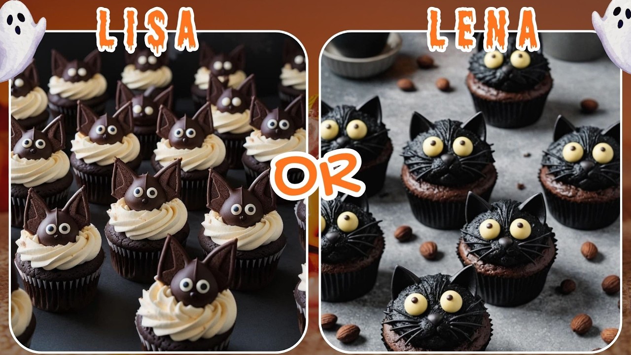 Lisa or Lena Halloween Food #halloween #halloweenfood #lisaorlena #lisaandlenachallenge