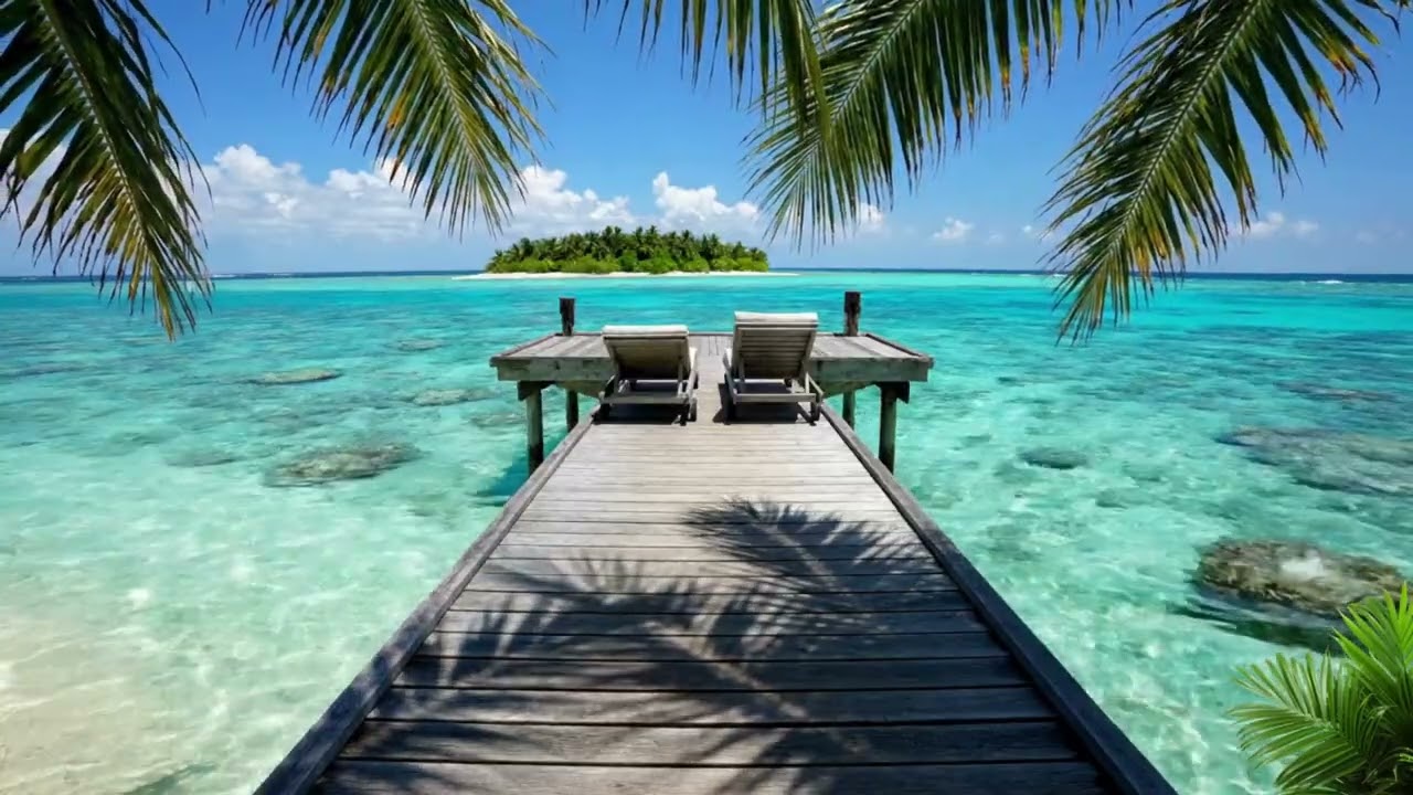 Ocean Waves – Tropical Atoll Paradise | Infinity Ocean Terrace & Crystal Clear Lagoon Ambience