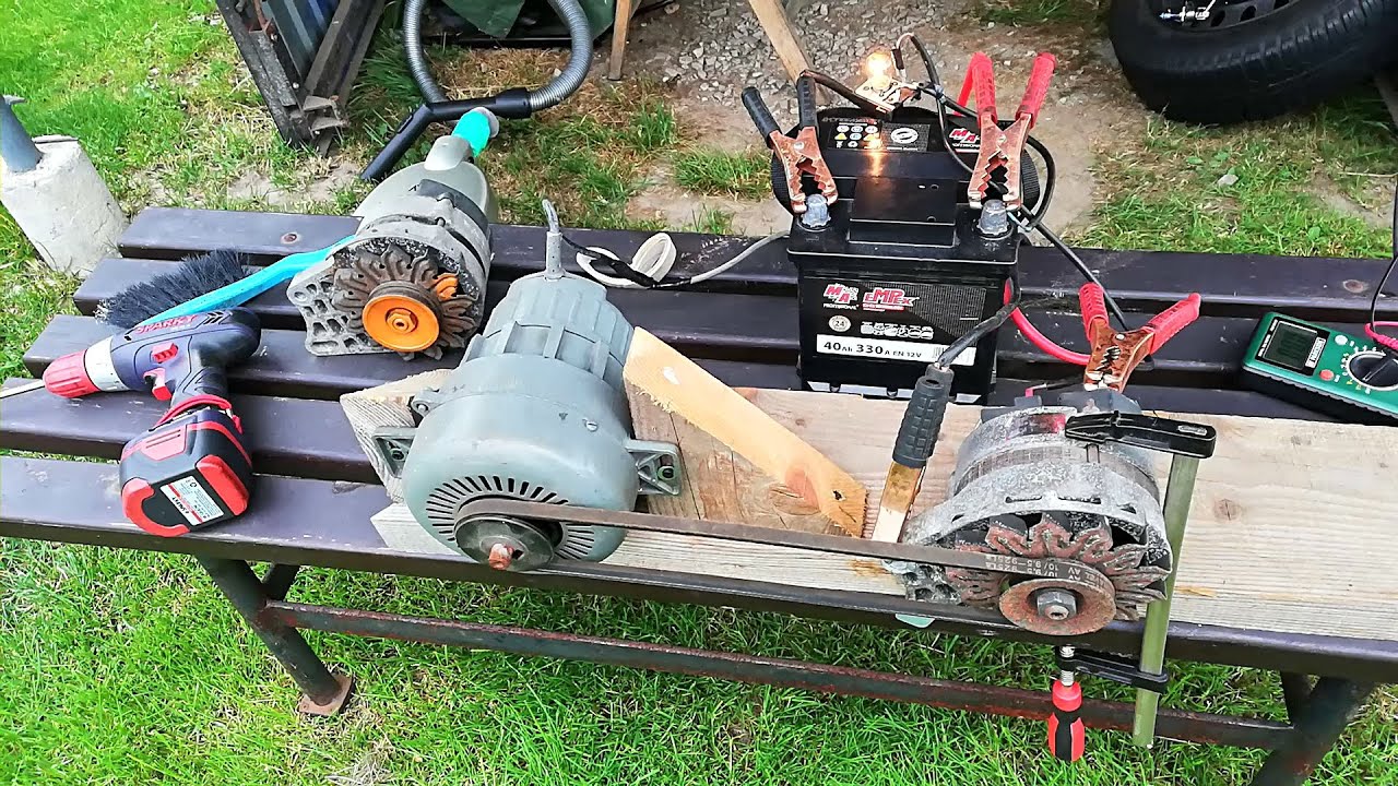 Alternator, regulator napięcia, jak działa poza samochodem, akumulator  ciągle niedoładowany