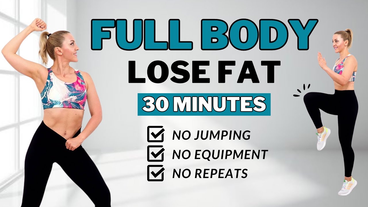 🔥30 Min Full Body Fat Burn HIIT (NO JUMPING)🔥Ab, Core, Arm, Back, Leg, Thigh & Cardio🔥ALL STANDING🔥