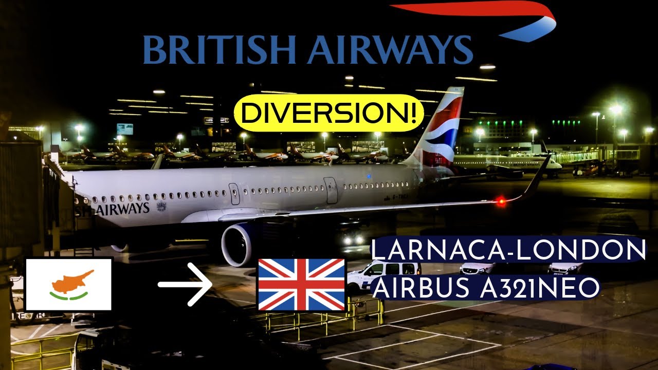 DIVERSION!!!! British Airways Airbus A321Neo | LCA-LHR | Euro Traveller