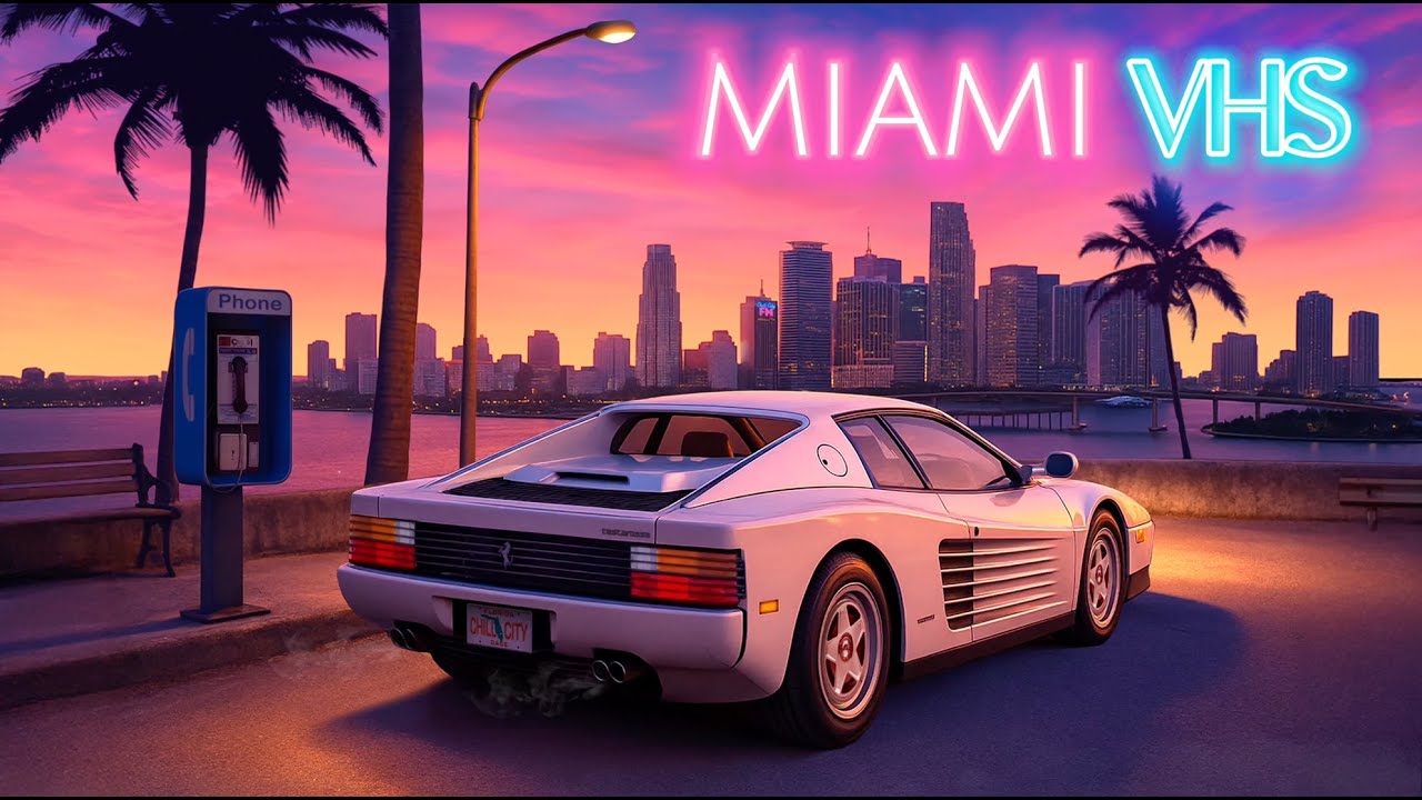 🌴 MIAMI VHS | Retro Radio 80s Sunset Ambiance | 80s Synthwave & Retrowave Mix 