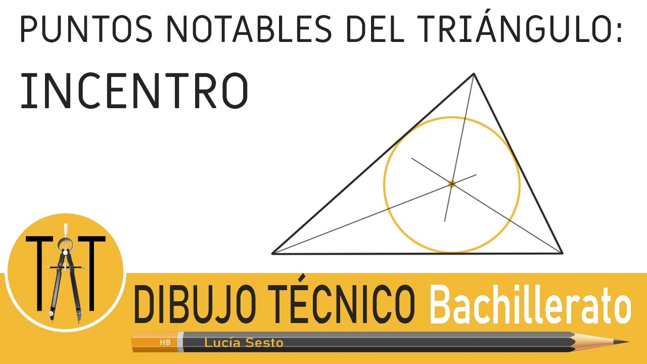 PUNTOS NOTABLES DEL TRIÁNGULO: INCENTRO. Circunferencia circunscrita. Geometría. Dibujo técnico.