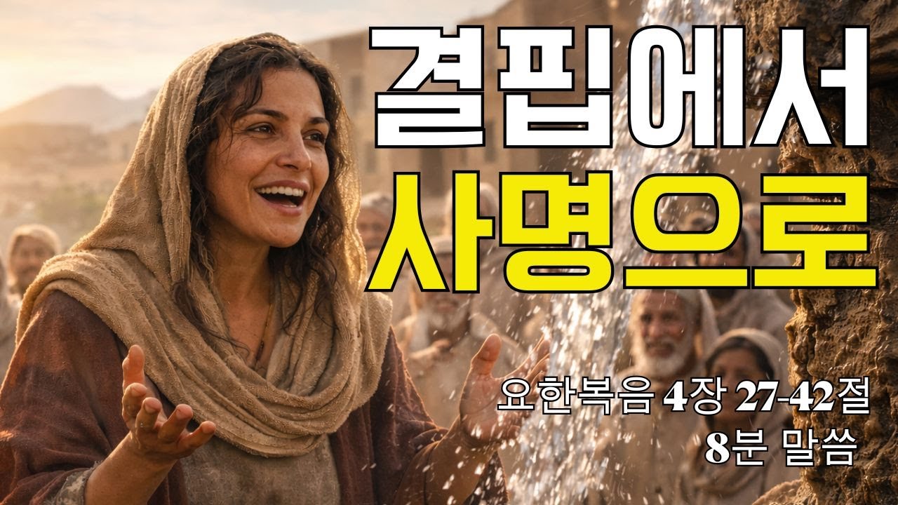 결핍의 우물에서 사명의 샘물로｜요한복음 4장 27-42절(20260211) ｜ 매일성경 브런치 ｜큐티 ｜8분말씀 ｜예배